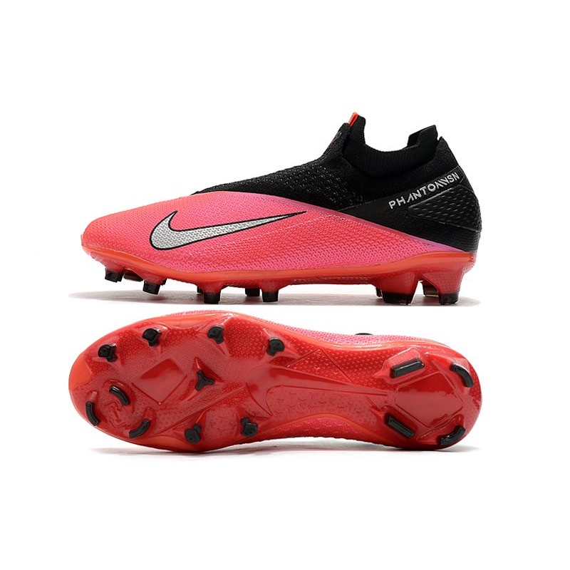 Nike Phantom Vision Elite Dynamic Fit FG Červené stříbrný Černá